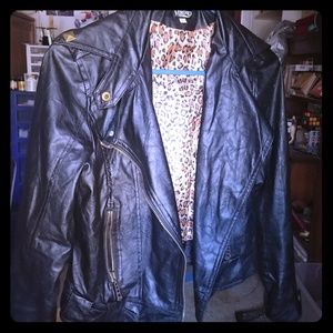 Faux Leather Moto Jacket